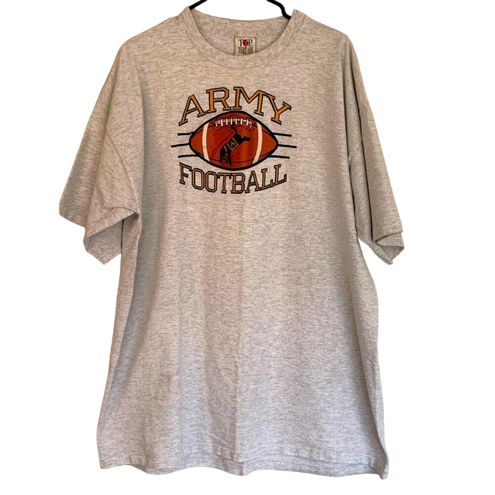 VINTAGE ARMY FOOTBALL HEAVY COTTON EMBROIDERED XXL MENS SHIRT RARE